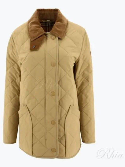 Diamond Quilted Thermoregulated Barn Jacket Honey - BURBERRY - BALAAN 2