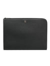 Grained Leather Gusset Clutch Bag Black - GIVENCHY - BALAAN.