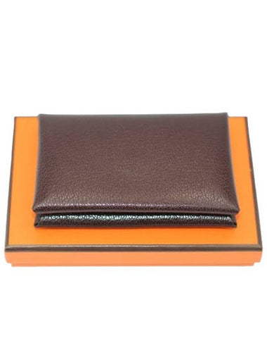 Card Wallet Calvi Chevre Rouge Cellier H078382CK0G - HERMES - BALAAN 1