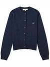 Bold Fox Head Patch Regular Cardigan Navy - MAISON KITSUNE - BALAAN 3