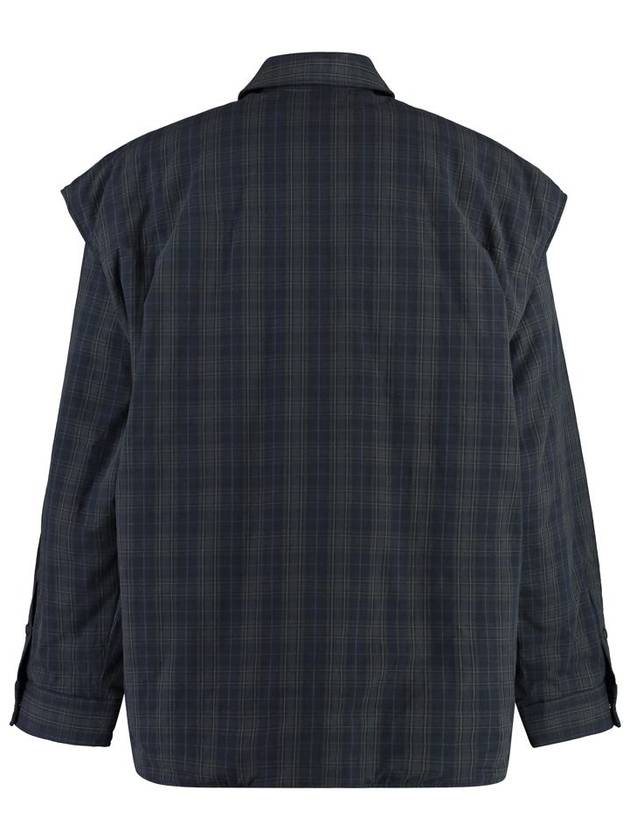 Checked Pattern Long Sleeve Shirt Grey - BALENCIAGA - BALAAN 3