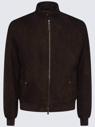 Canali Black Leather Jacket - CANALI - BALAAN 1