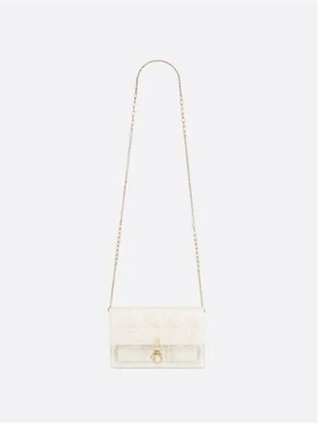 Lady Chain Canage Lambskin Pouch Bag White - DIOR - BALAAN 5