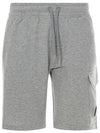 Bermuda Regular Fit Cargo Shorts Gray - CP COMPANY - BALAAN.