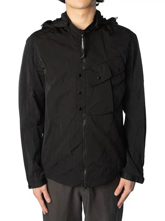 Men's Chrome R Goggles Hooded Jacket Black - CP COMPANY - BALAAN 3