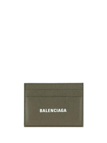 Logo Print Cash Card Holder Dark Green - BALENCIAGA - BALAAN 1