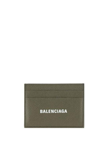 Logo Print Cash Card Holder Dark Green - BALENCIAGA - BALAAN 1