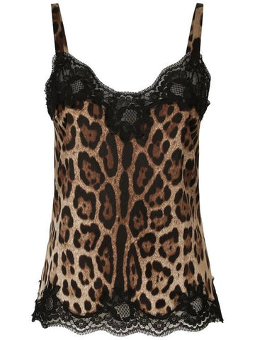 23 fw Leopard Print Silk Top O7A00TONO21HY13M B0710501814 - DOLCE&GABBANA - BALAAN 1