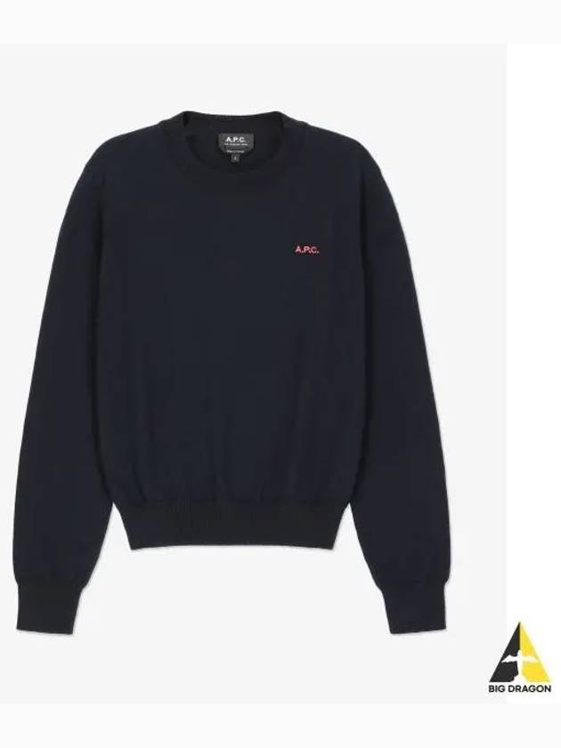 Victoria Embroidery Logo Sweatshirt Navy - A.P.C. - BALAAN 2