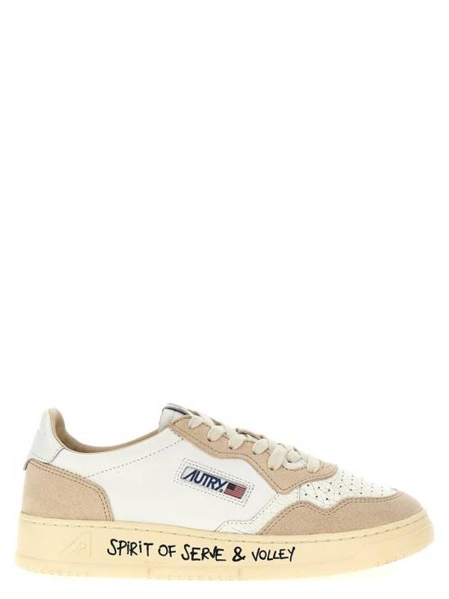 Men's Medalist Leather Low Top Sneakers Sand - AUTRY - BALAAN 2