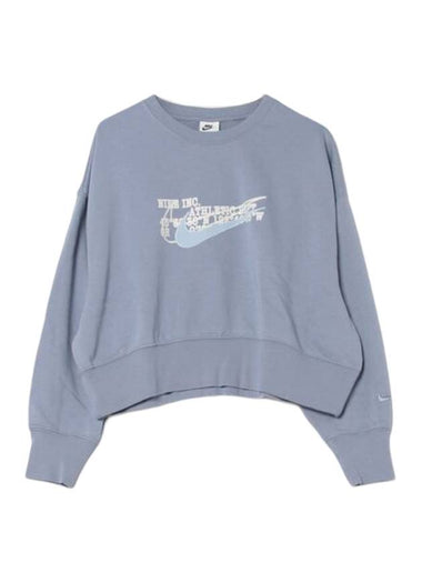 Sportswear Phoenix Fleece Oversized Crew-Neck French Terry Sweatshirt Ashen Slate - NIKE - BALAAN 1