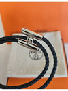 Tunis Tresse Palladium Bracelet Noir - HERMES - BALAAN 3