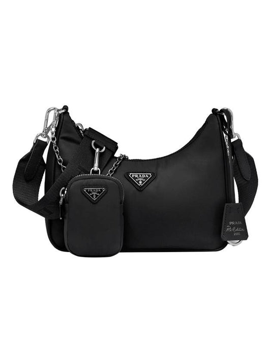 Re-Edition 2005 Re-Nylon Shoulder Bag Black - PRADA - BALAAN 1