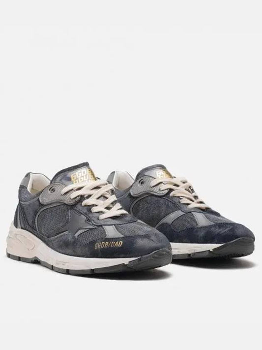 Running Leather Mesh Suede Low Top Sneakers Dark Blue - GOLDEN GOOSE - BALAAN 2