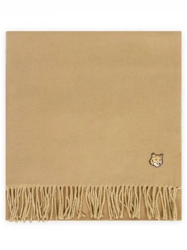 Bold Fox Head Double Face Scarf Beige - MAISON KITSUNE - BALAAN 2