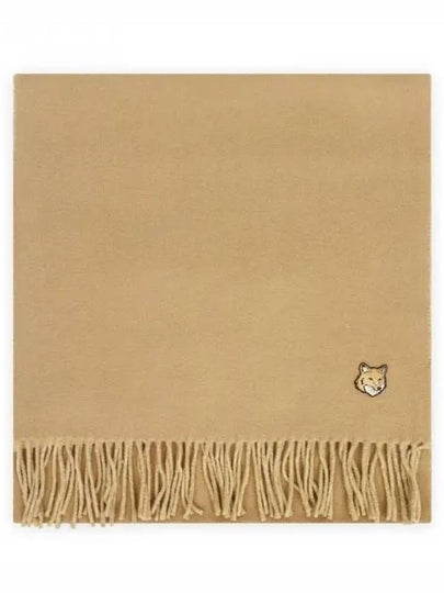 Bold Fox Head Double Face Scarf Beige - MAISON KITSUNE - BALAAN 2