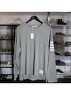 4-Bar Striped Cotton Long Sleeve T-Shirt Light Grey - THOM BROWNE - BALAAN 3