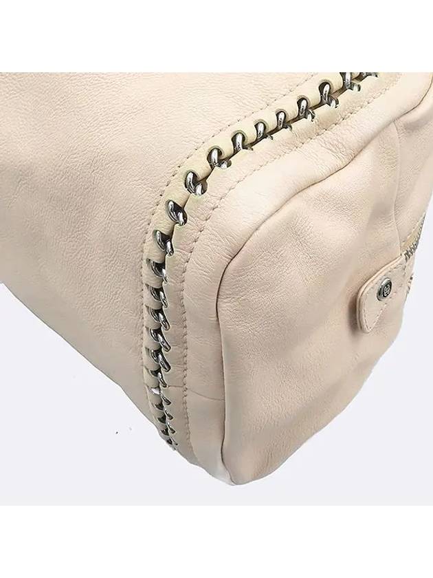 Beige Lambskin Luxury Buy Logo Chain Bowling Shoulder Bag - CHANEL - BALAAN 5