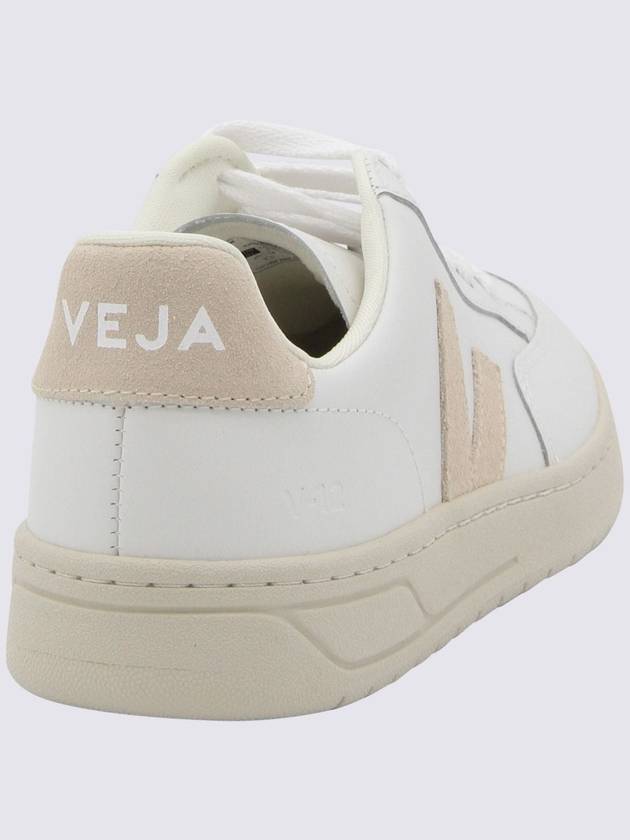 Veja White And Pink Leather V - 12 Sneakers - VEJA - BALAAN 2