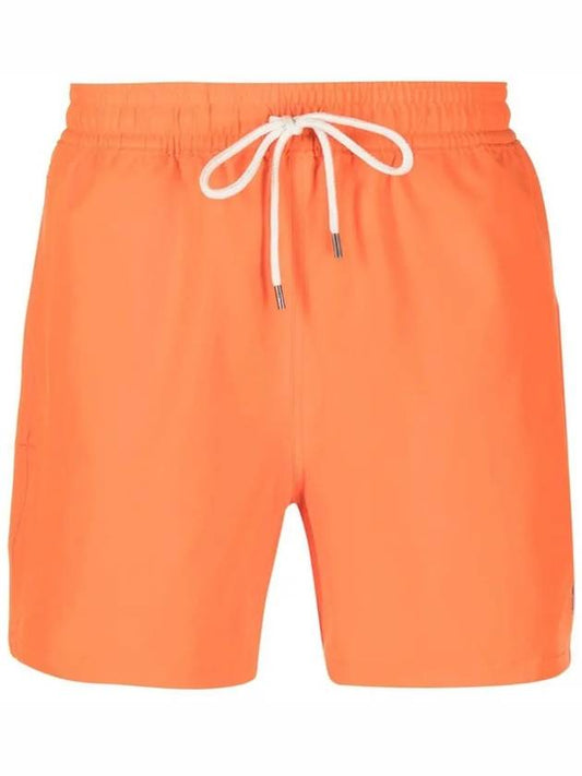 Men's Embroidered Blue Logo Swim Shorts Orange - POLO RALPH LAUREN - BALAAN 2