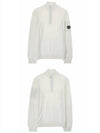 Lens Wappen Half Zip Knit Top White - CP COMPANY - BALAAN 6