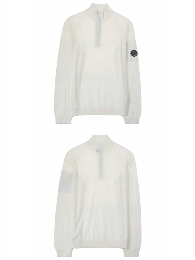 Lens Wappen Half Zip Anorak White - CP COMPANY - BALAAN.