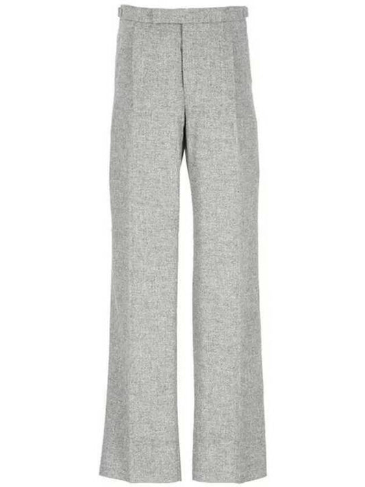 Wool Straight Pants Grey - THOM BROWNE - BALAAN 2