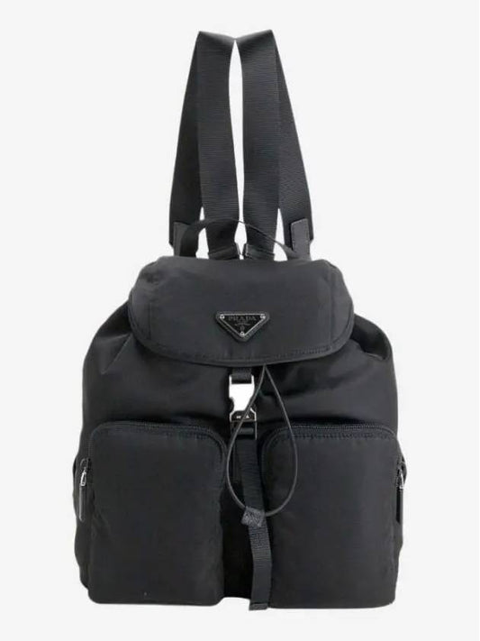 Nylon Triangle Logo Pocono Backpack Black - PRADA - BALAAN 2