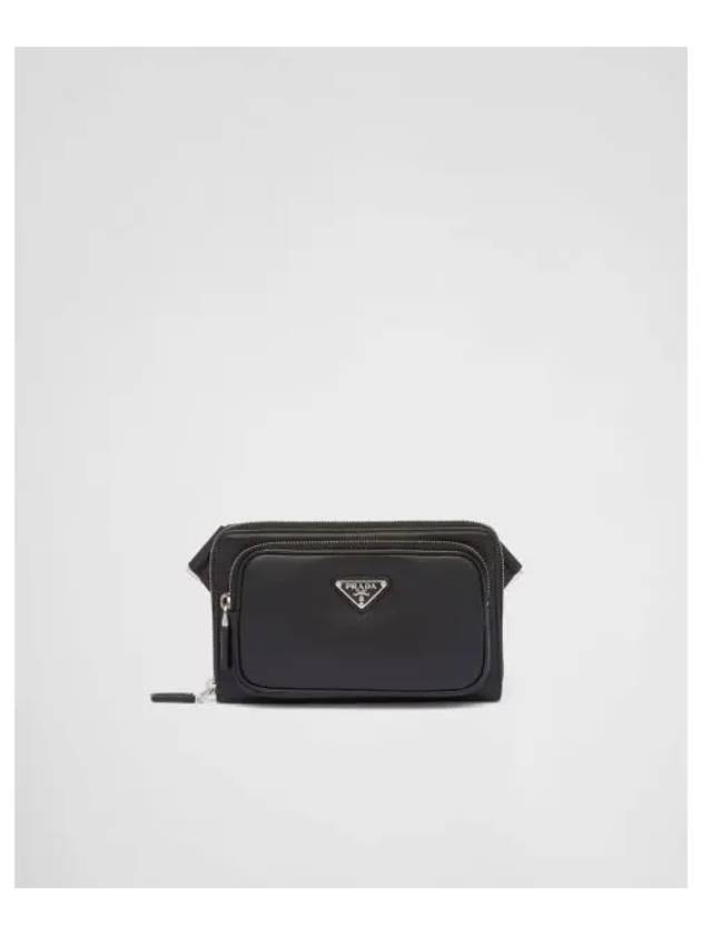 Triangle Logo Leather Belt Bag Black - PRADA - BALAAN 2