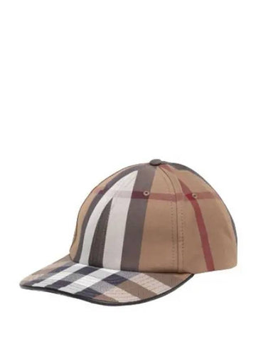 Logo Detail Checked Cotton Baseball Cap Women s Hat - BURBERRY - BALAAN 1