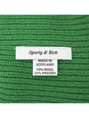 Logo Embroidered Wool Beanie Green - SPORTY & RICH - BALAAN 6