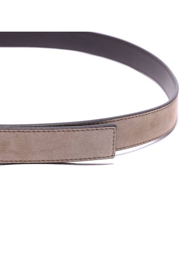 YSL Logo Belt Brown - SAINT LAURENT - BALAAN.