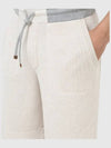 Drawstring cotton shorts beige - BRUNELLO CUCINELLI - BALAAN 6