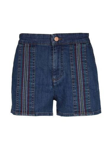 See by striped denim shorts - CHLOE - BALAAN 1