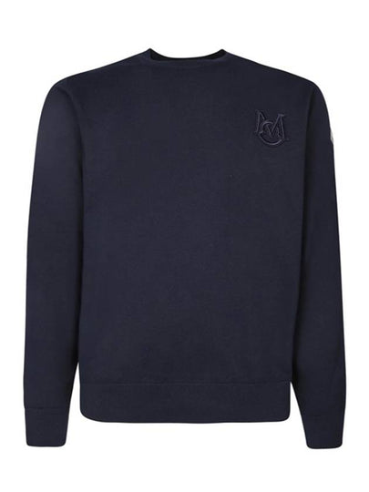 Men s Logo Patch Round Knit Navy 9C00002 M1113 742 - MONCLER - BALAAN 2