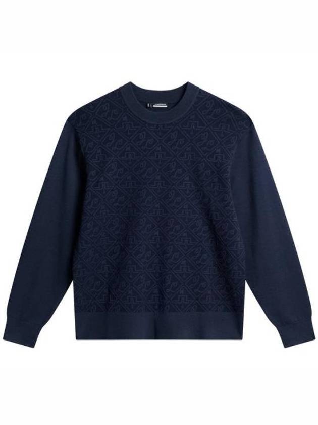 Finn Jacquard Knit Sweater Navy - J.LINDEBERG - BALAAN 2