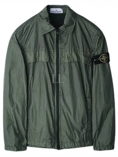 Garment Dyed Crinkle Reps R-NY Jacket Musk Green - STONE ISLAND - BALAAN 2