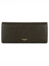 Men's Logo Pebble Grain Leather Long Wallet Brown - THOM BROWNE - BALAAN 2