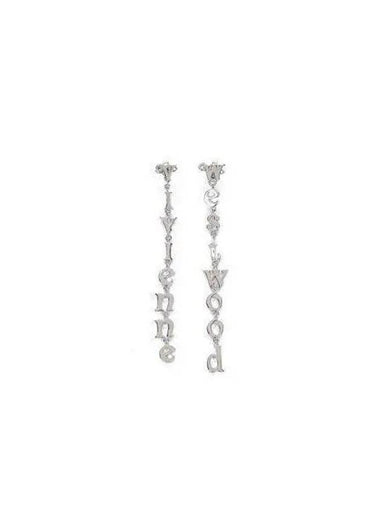 Women s Lettering Logo Drop Earrings Silver 6202015902 P019FJ - VIVIENNE WESTWOOD - BALAAN 1