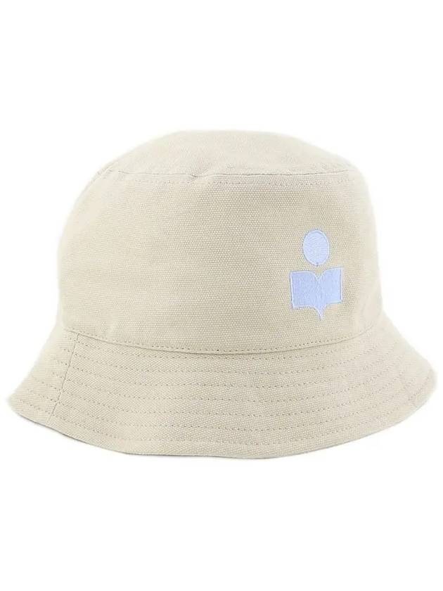 Haley Embroidered Logo Bucket Hat Ivory - ISABEL MARANT - BALAAN 4