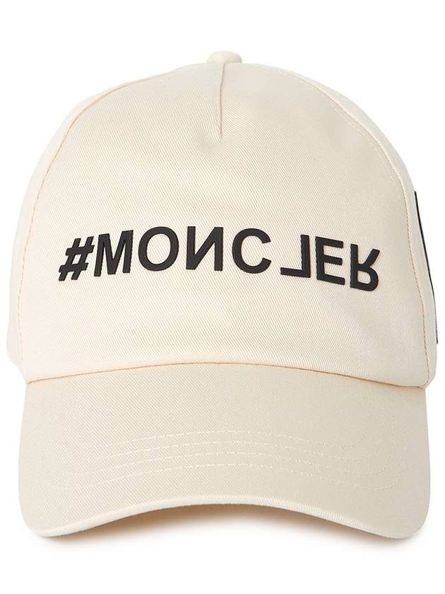 Gabardine Logo Ball Cap Cream - MONCLER - BALAAN 3