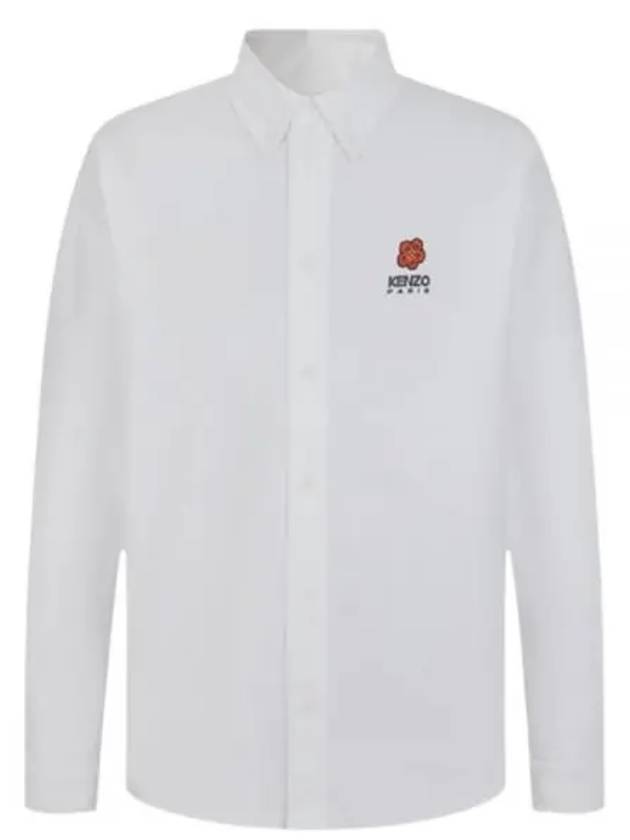 Boke Flower Crest Long Sleeve Shirt White - KENZO - BALAAN 2