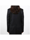 Virgin Wool Two-Button Jacket Black - AMI - BALAAN 5