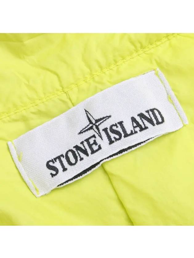 Wappen Patch Skin Touch Nylon Hoodie Jacket Lime - STONE ISLAND - BALAAN.