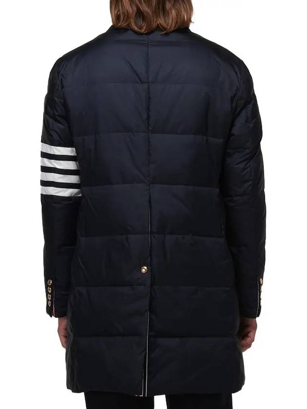 Men's 4 Bar Stripe Matte Finish Padding Navy - THOM BROWNE - BALAAN 4