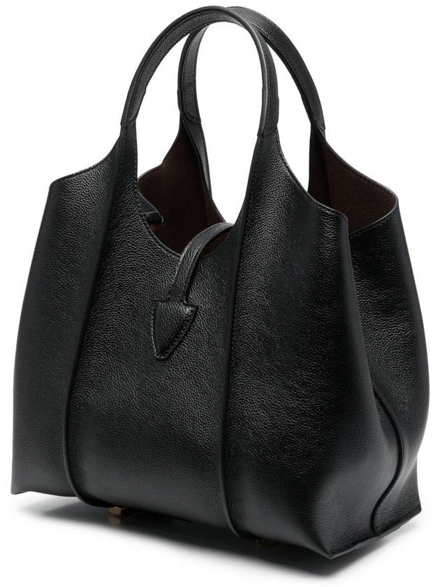 T Timeless Leather Shopping Mini Tote Bag Black - TOD'S - BALAAN 6