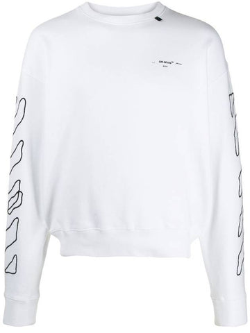 Men's Aggregation Arrow Sweatshirt White - OFF WHITE - BALAAN 1