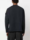 Ghost Piece Cotton Jersey Crew Neck Sweatshirt Navy - STONE ISLAND - BALAAN 3