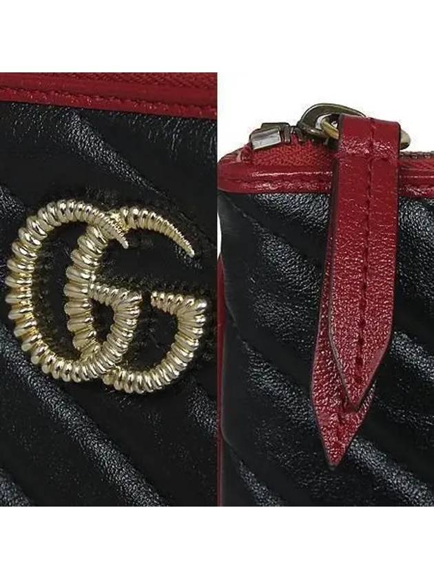 573814 Black Leather GG Marmont Matelasse Clutch - GUCCI - BALAAN 4