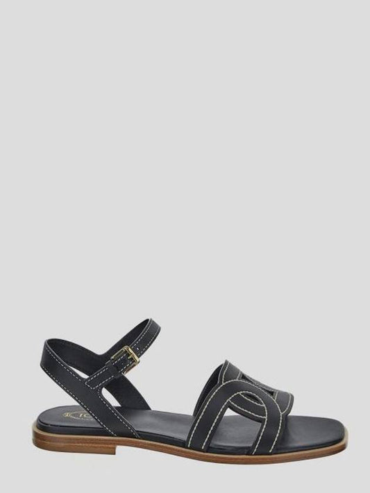 Kate Leather Sandals Black - TOD'S - BALAAN 1
